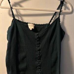 Sezane emerald green cami top